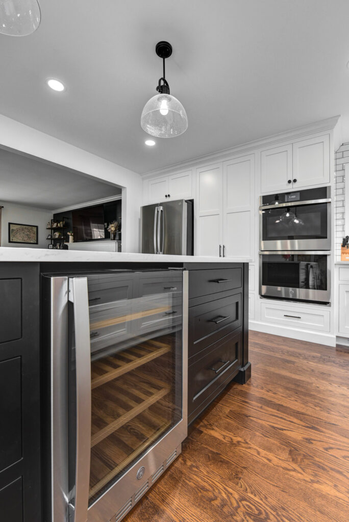 Sleek Wine Cooler in the luxurious kitchen