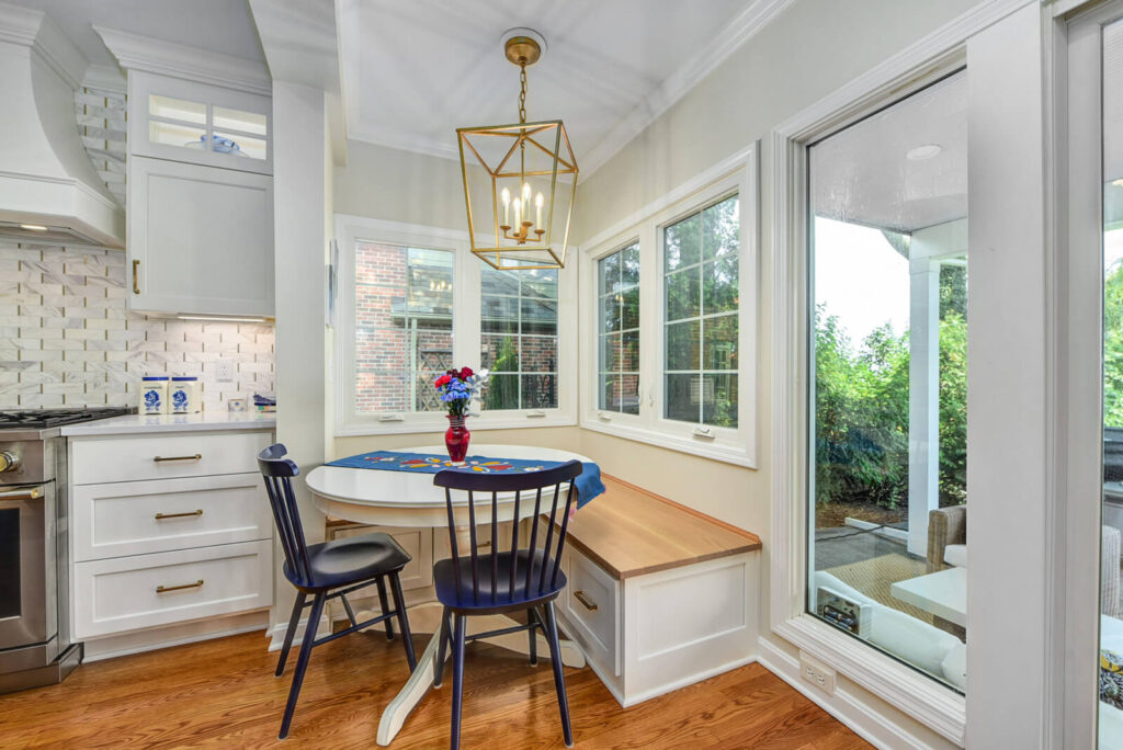 Table Chair Positioned infront of Sliding Door